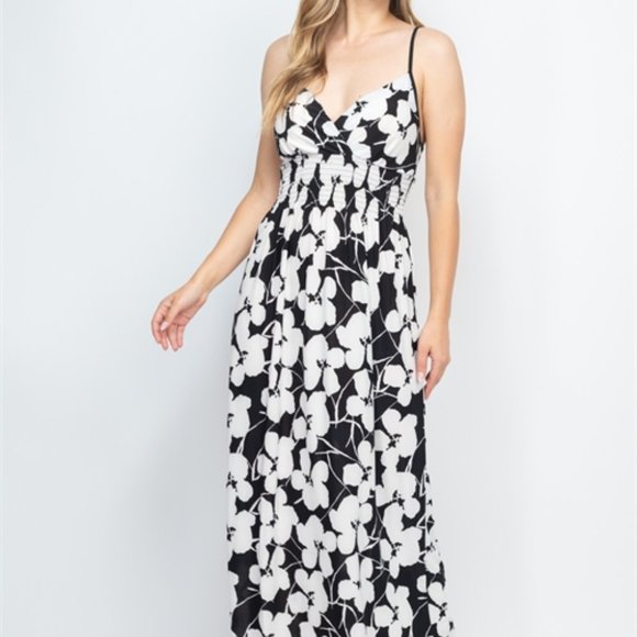 #29 Black & White Floral Maxi Dress - Picture 4 of 15